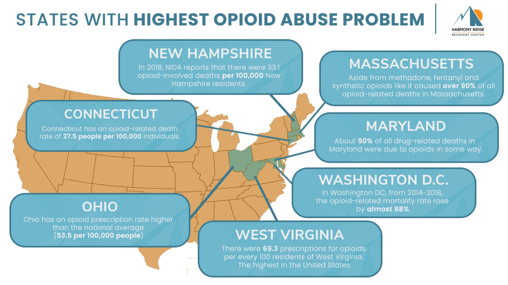 Infographic: States With Highest Opioid Use Rates 